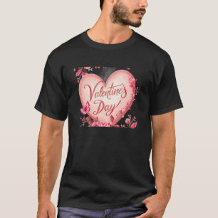 Je t'aime Joyeuse Saint-Valentin T-Shirt Noir