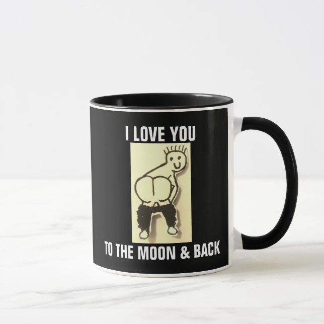 JE T'AIME JUSQU'À LA LUNE ET RETOUR TASSE À CAFE M (Droite)