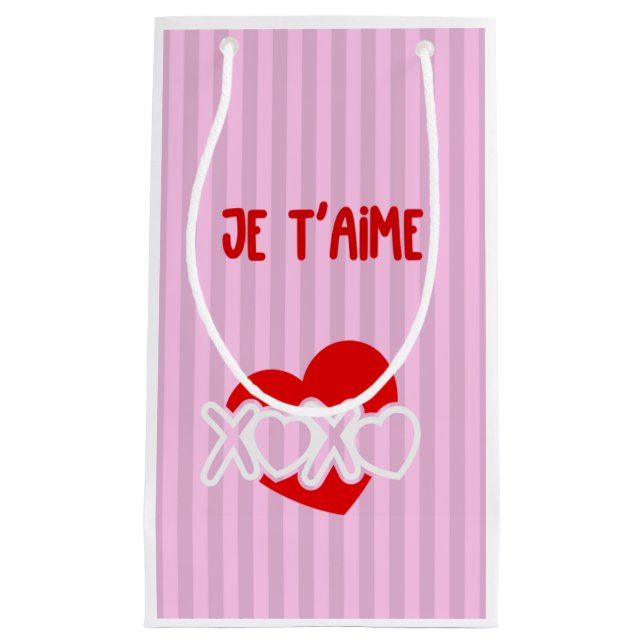 Je t'aime kleine geschenktüte (Vorderseite)