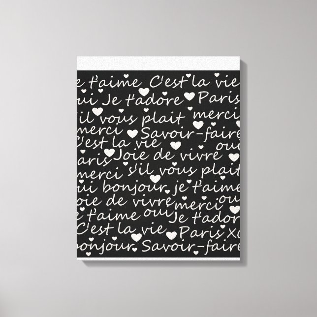 Je t'aime leinwanddruck (Vorderseite)