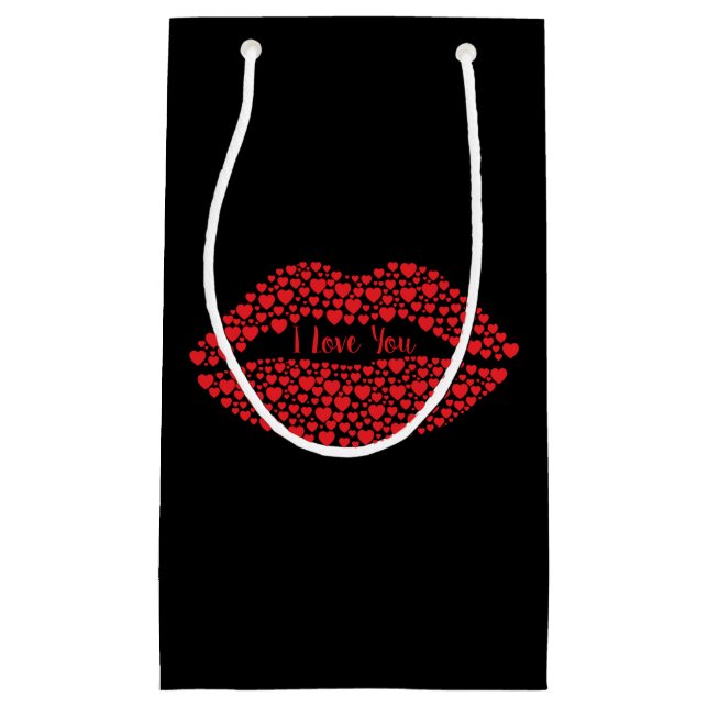 Je T'Aime Les Lèvres Rouges Sacs Cadeaux (Devant)