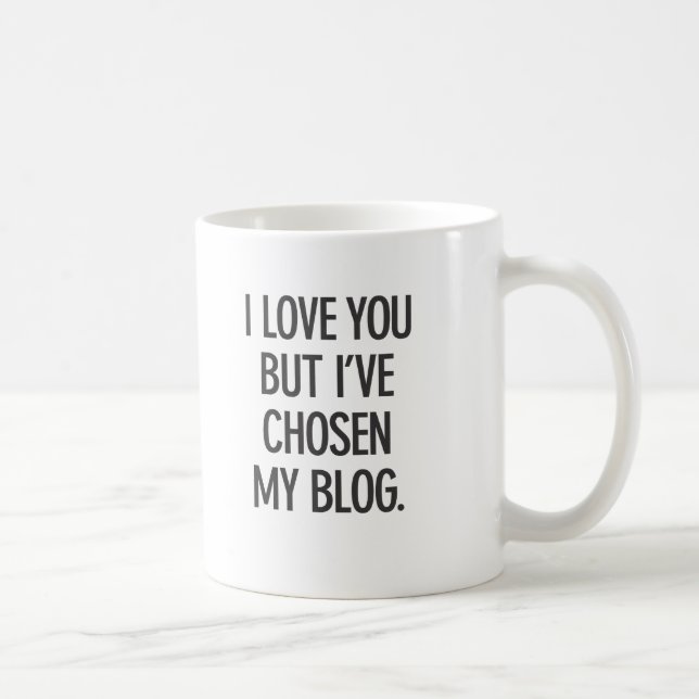 Je t'aime mais moi ont choisi ma tasse de blog (Droite)