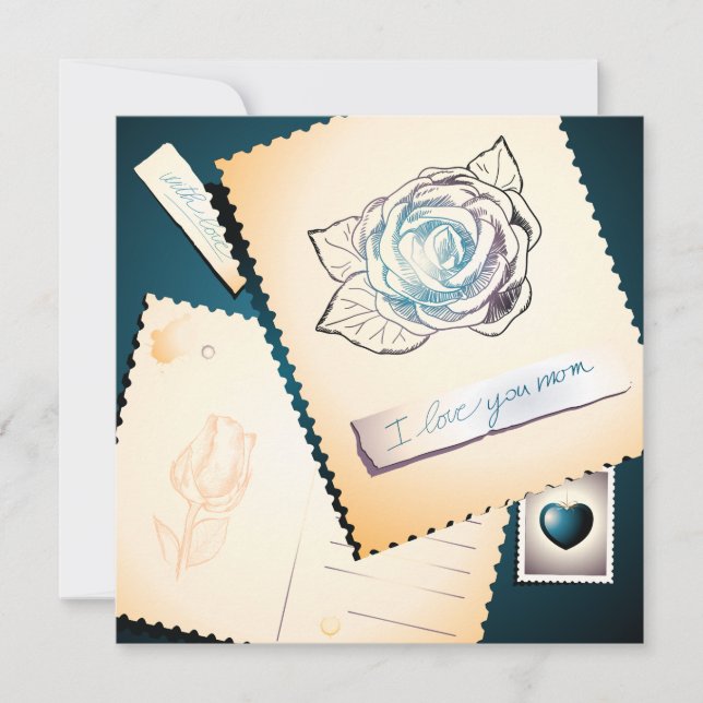 Je t'aime maman, carte (Devant)