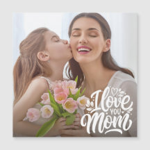 Je t'aime Maman Carte magnétique photo personnalis