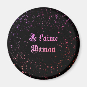 Je t'aime Maman, der Tag der Mutter Magnet