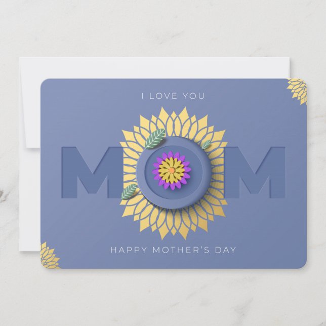 Je t'aime maman Joyeuse fête des mères Carte de va (Devant)