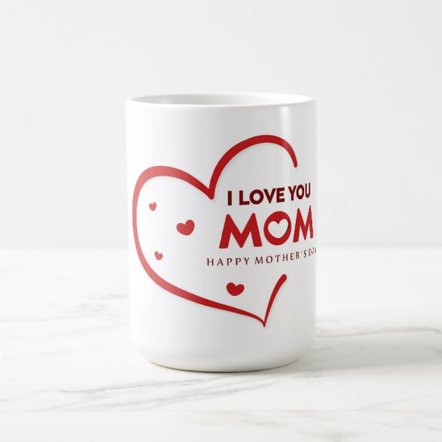 Je t'aime Maman Joyeux Fête des Mères Café Mug (Centre)