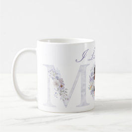 Je T'Aime Maman Mug De Café Fleuri Violet