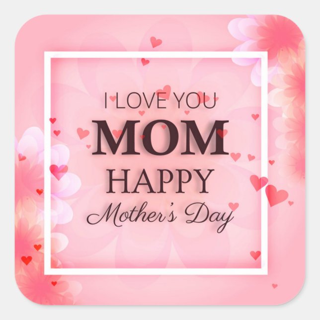 Je t'aime Maman Sticker pour la fête des mères (Devant)