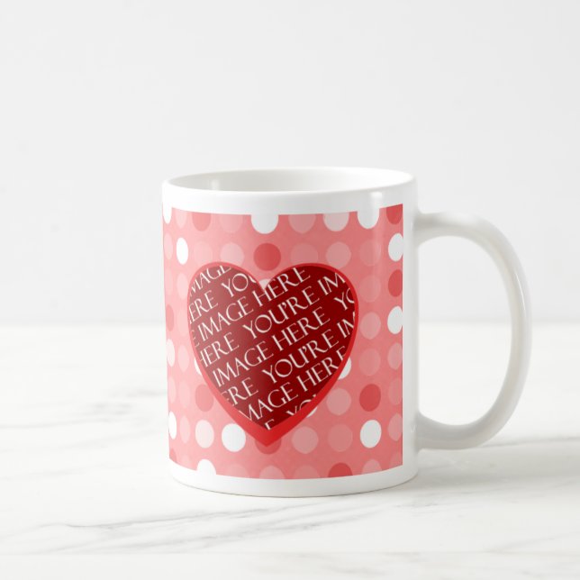 Je t'aime Mug Modèle photo de la Saint Valentin (Droite)