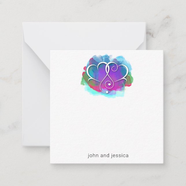 Je t'aime Note Design de carte (Devant)