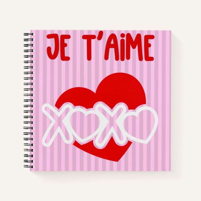Je t'aime notizbuch (Vorderseite)