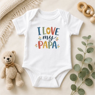 Je t'aime Papa Body personnalisé pour bébé