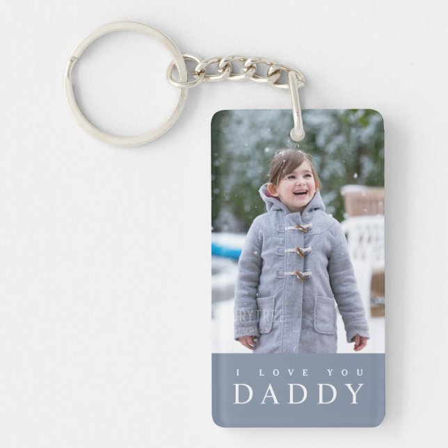 Je t'aime Papa Moderne Bleu Enfants 2 Photo (Devant)