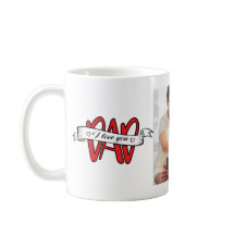 Je t'aime Papa Photo Fête des pères Café Mug