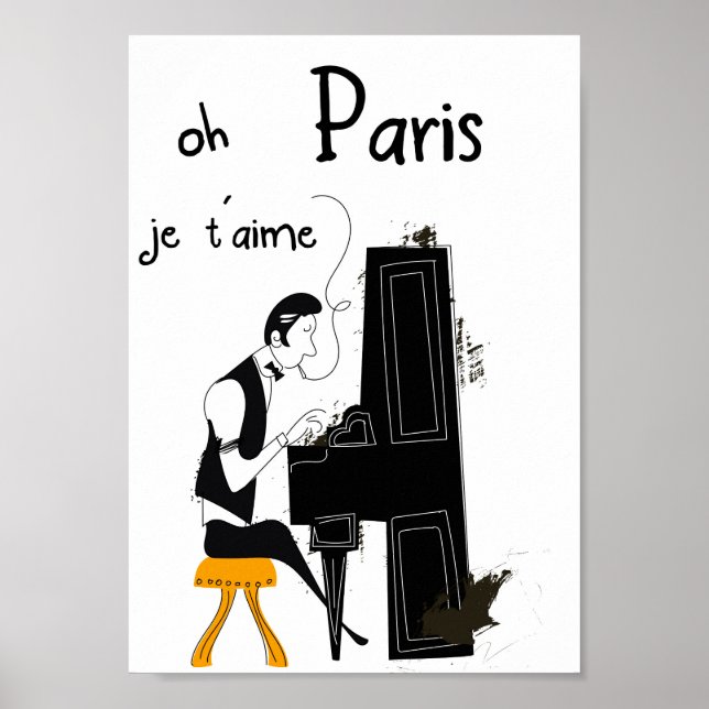 je taime Paris Poster (Vorne)