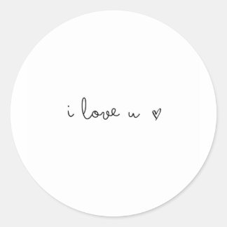 je t'aime petit autocollant
