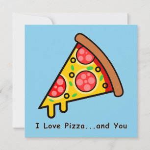 Je t'aime Pizza...et Toi Carte drôle de Saint-Vale