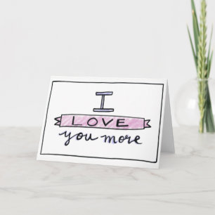 Je t'aime plus de carte, carte de voeux d'amour