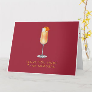 Je t'aime plus que la carte de vœux Mimosas