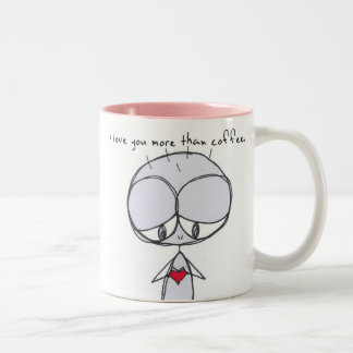 je t'aime plus que le café - tasse de café