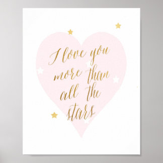 Je t'aime plus que toutes les étoiles - Impression