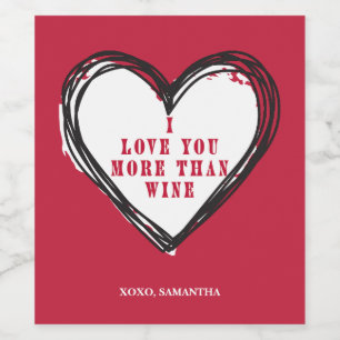 Je T'Aime Plus Que Vins Étiquettes