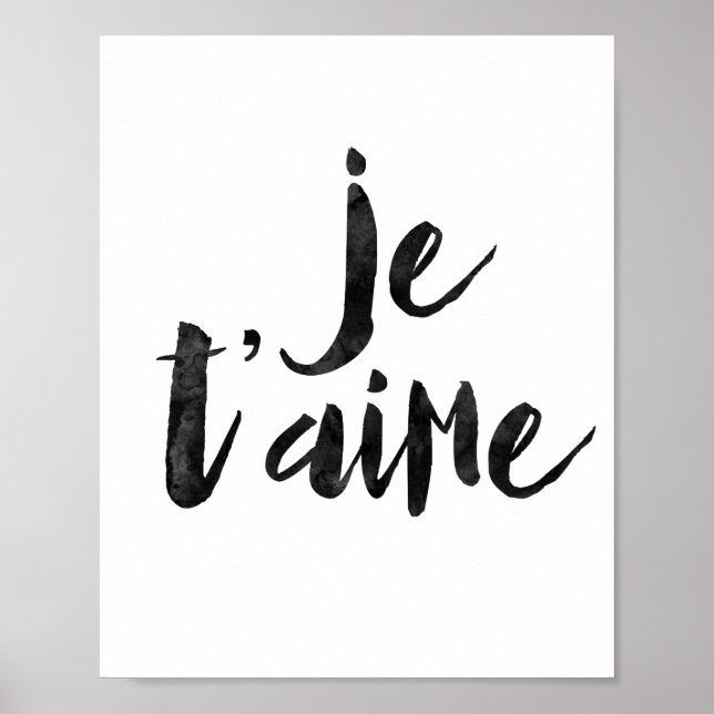 Je T'aime Poster (Vorne)