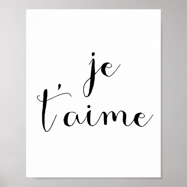 Je taime poster (Vorne)