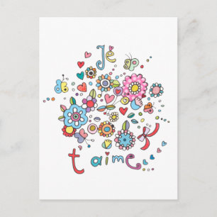 Je T'Aime Postkarte