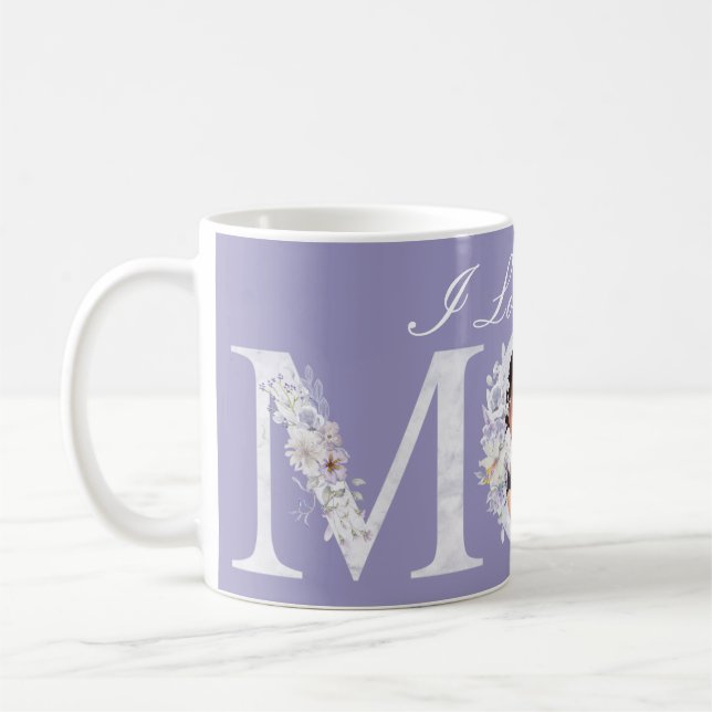 Je T'Aime Purple Maman Gift Coffee Mug (Gauche)