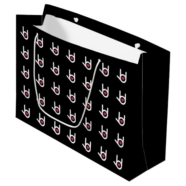 Je T'Aime, Sac Cadeau Noir (Devant Angle)