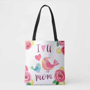 Je t'aime sac fourre-tout au jour de mère de mama
