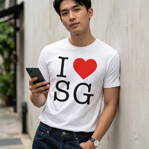 JE T'AIME SG J'AIME SG SINGAPOUR T-SHIRT