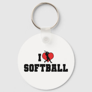 Je t'aime Softball Porte-clés
