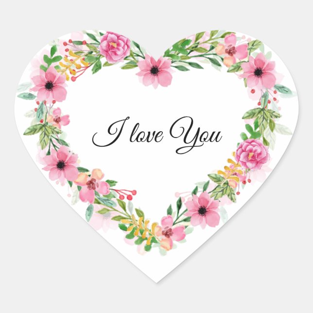 Je t'aime Stickers Coeur (Devant)