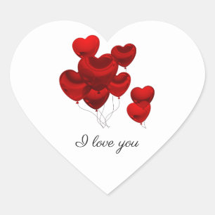 Je T'Aime Stickers Coeur