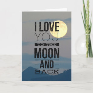 Je t'aime sur la Lune et la carte de retour