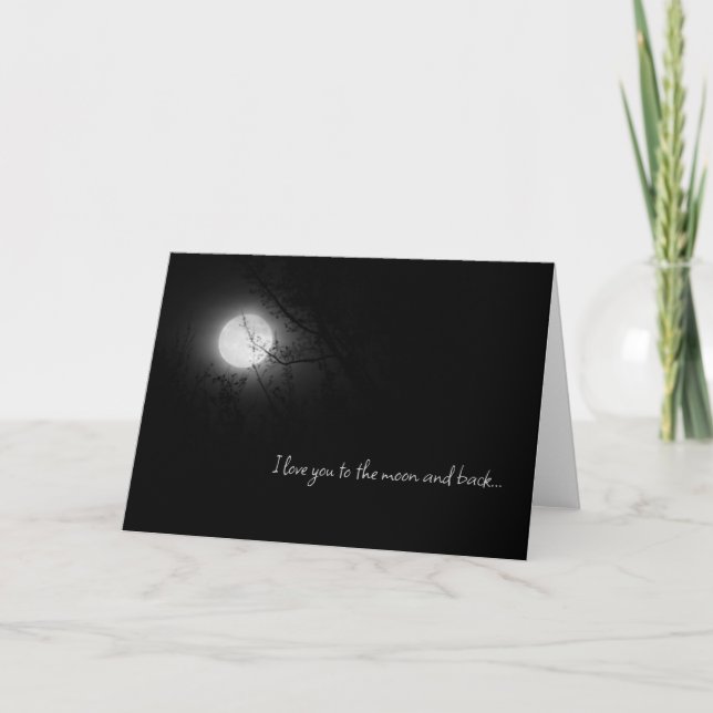 Je t'aime sur la Lune et la Carte de voeux de reto (Devant)