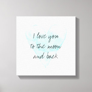 Je t'aime sur la lune et sur la toile de fond