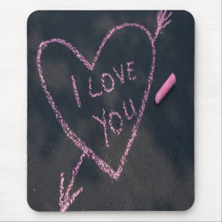 Je t'aime, sur un tapis de souris