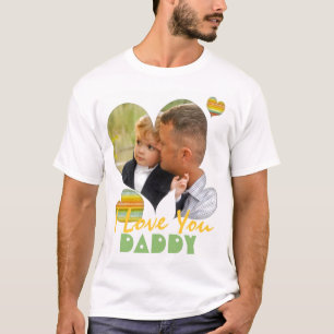 Je t'aime T-shirts de photo de papa