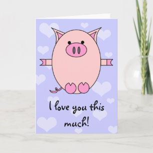 Je T'Aime Tant ! Carte d'alimentation Piggy