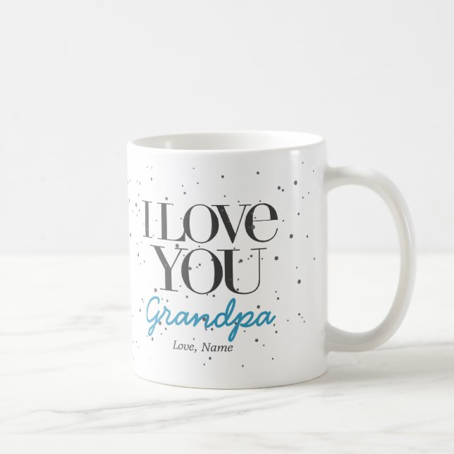 Je t'aime tasse $15,95 (de personnaliser) (Droite)