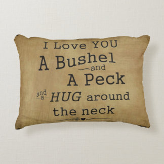 Je t'aime un boisseau et un coussin de picotin
