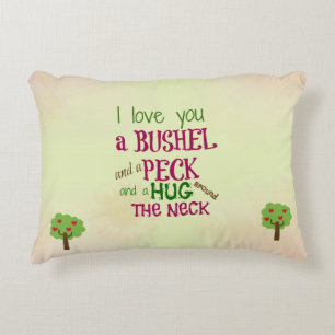 Je t'aime un boisseau et un coussin de picotin