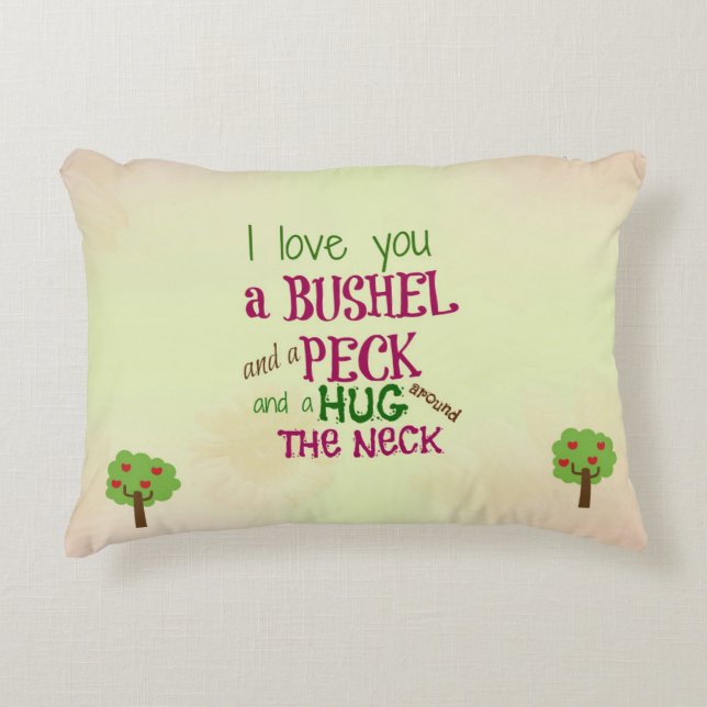 Je t'aime un boisseau et un coussin de picotin (Devant)