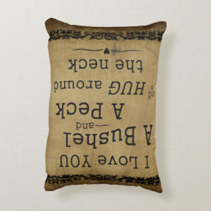 Je t'aime un boisseau et un coussin de picotin