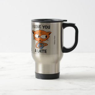 JE T'AIME UN LATTE Tasse drôle en acier inoxydable