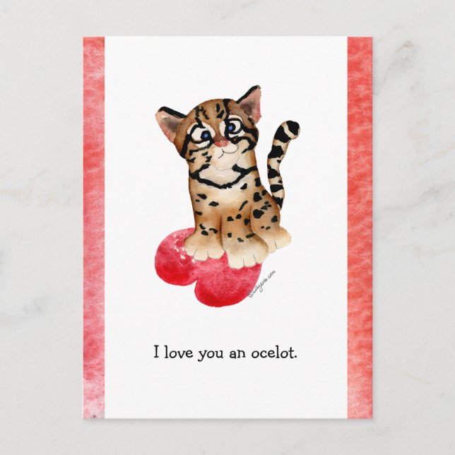 Je T'Aime Une Carte Postale Ocelot (Devant)